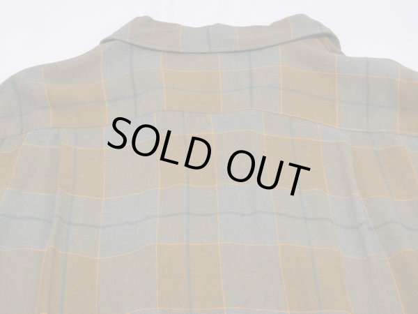 画像10: 60s MONACO GLADATION PLAID RAYON LOOP COLLAR BOX SHIRT (10)