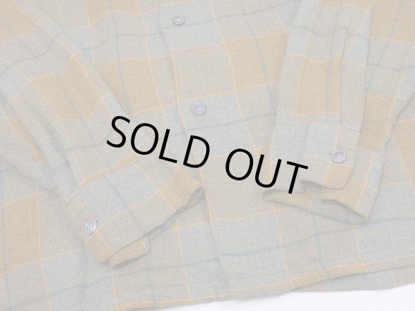 画像9: 60s MONACO GLADATION PLAID RAYON LOOP COLLAR BOX SHIRT (9)