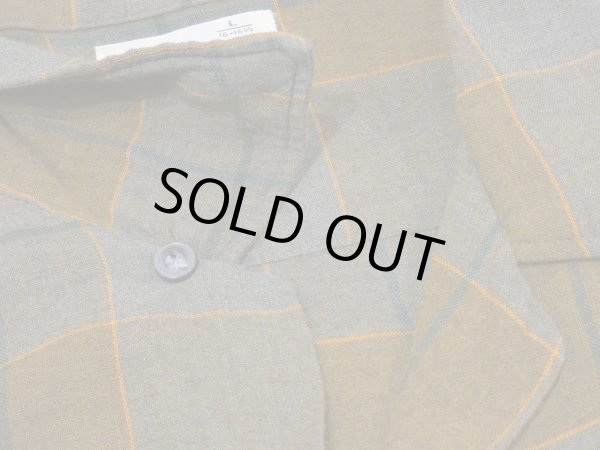 画像5: 60s MONACO GLADATION PLAID RAYON LOOP COLLAR BOX SHIRT (5)