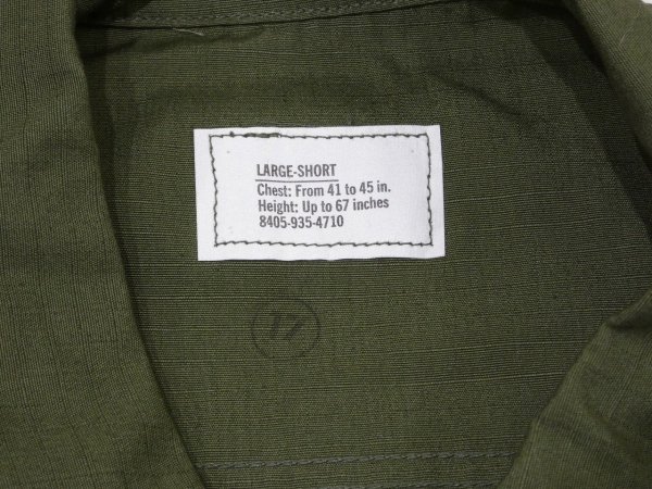 画像3: 60s '69 US ARMY RIP STOP JUNGLE FATIGUE JACKET 5th L-S DEAD STOCK (3) (3)