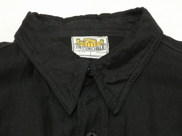 画像4: 〜 30s INVINCIBLE BLACK COTTON SATIN WORK SHIRT (4)