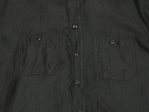 画像5: 〜 30s INVINCIBLE BLACK COTTON SATIN WORK SHIRT (5)