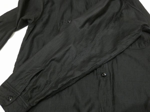 画像11: 〜 30s INVINCIBLE BLACK COTTON SATIN WORK SHIRT (11)