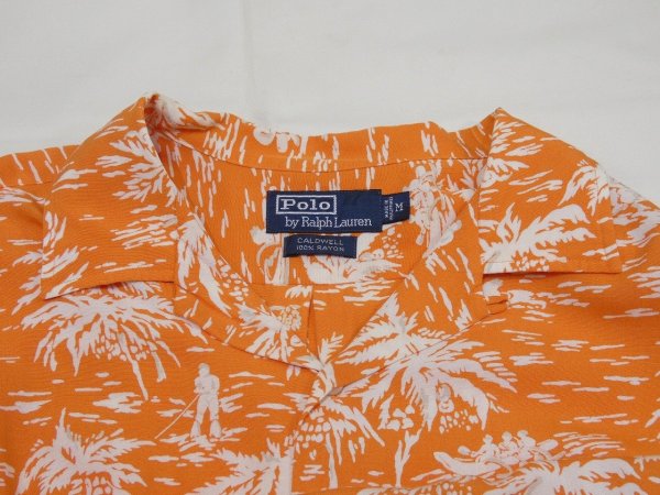 画像4: 90s 00s Polo Ralph Lauren CALDWELL ALLOVER PRINT RAYON OPEN COLLAR S/S SHIRT  (4)