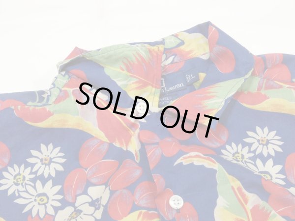 画像5: 90s 00s Polo Ralph Lauren CALDWELL FLOWER PRINT COTTON LOOP COLLAR S/S SHIRT  (5)