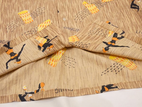 画像10: 60s LEE'S LINBO DANCE PRINT LOOP COLLAR COTTON S/S SHIRT (10)