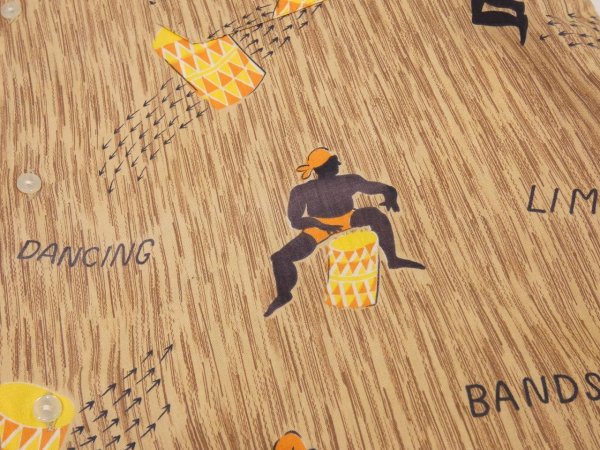 画像9: 60s LEE'S LINBO DANCE PRINT LOOP COLLAR COTTON S/S SHIRT (9)