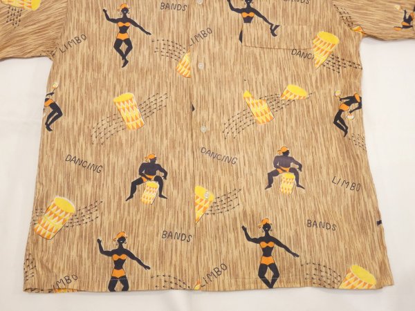 画像8: 60s LEE'S LINBO DANCE PRINT LOOP COLLAR COTTON S/S SHIRT (8)
