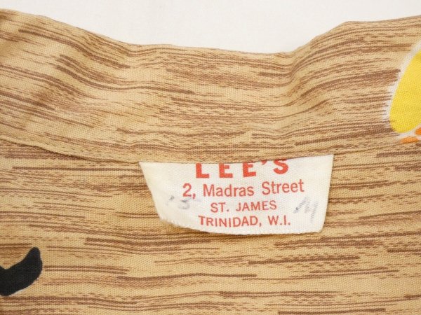画像3: 60s LEE'S LINBO DANCE PRINT LOOP COLLAR COTTON S/S SHIRT (3)
