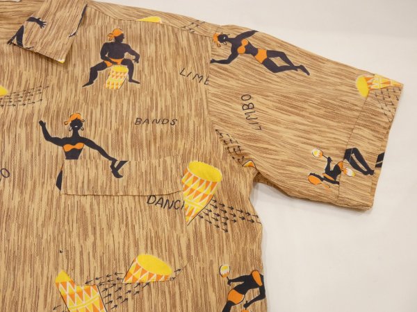 画像6: 60s LEE'S LINBO DANCE PRINT LOOP COLLAR COTTON S/S SHIRT (6)