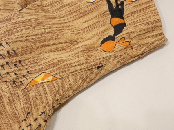 画像7: 60s LEE'S LINBO DANCE PRINT LOOP COLLAR COTTON S/S SHIRT (7)