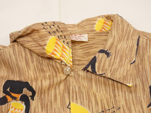 画像5: 60s LEE'S LINBO DANCE PRINT LOOP COLLAR COTTON S/S SHIRT (5)