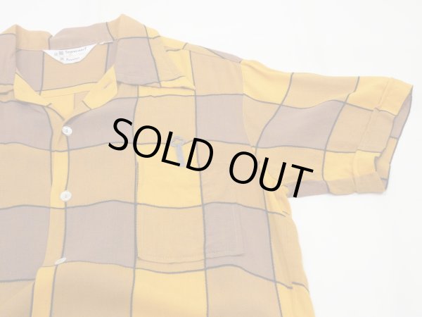 画像5: 60s 70s Penneys TOWNCRAFT BLOCK CHECK RAYON S/S SHIRT (5)