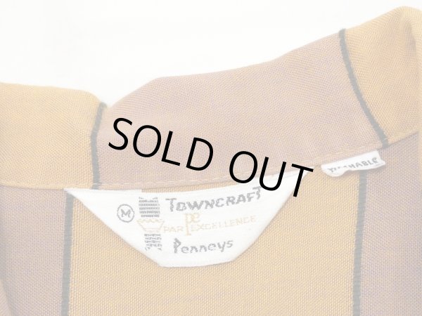 画像3: 60s 70s Penneys TOWNCRAFT BLOCK CHECK RAYON S/S SHIRT (3)