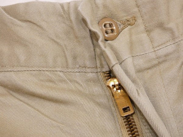 画像5: 60s US ARMY COTTON KHAKI CHINO TROUSERS PANTS (5)