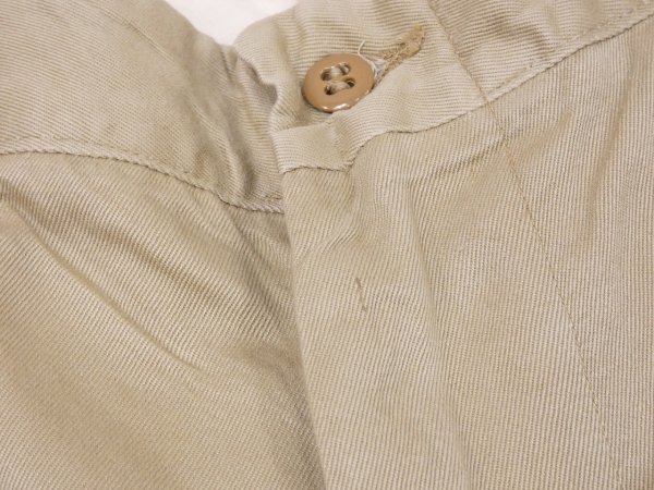 画像10: 60s US ARMY COTTON KHAKI CHINO TROUSERS PANTS (10)
