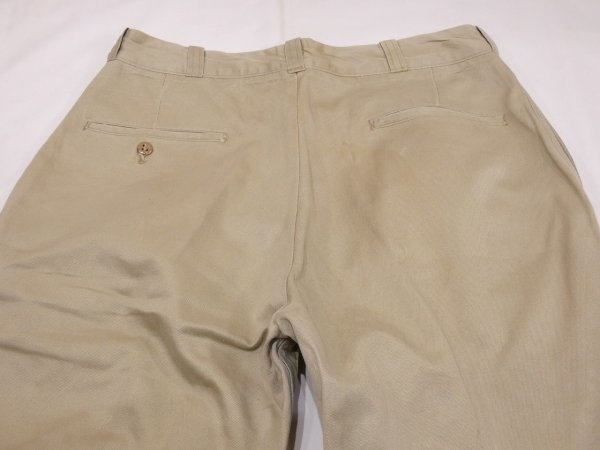 画像16: 60s US ARMY COTTON KHAKI CHINO TROUSERS PANTS (16)