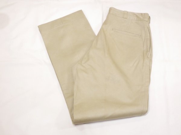 画像3: 60s US ARMY COTTON KHAKI CHINO TROUSERS PANTS (3)