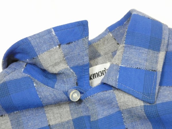 画像5: 60s jackman's GRADATION CHECK WOVEN NEP PLAID LOOP COLLAR RAYON SHIRT  (5)