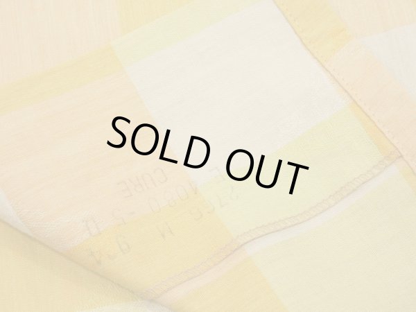 画像10: 60s UNKNOWN LOOP COLLAR BLOCK CHECK COTTON S/S SHIRT (10)