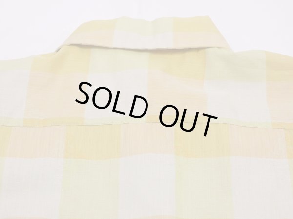 画像11: 60s UNKNOWN LOOP COLLAR BLOCK CHECK COTTON S/S SHIRT (11)