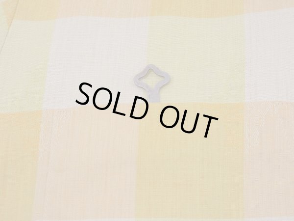 画像7: 60s UNKNOWN LOOP COLLAR BLOCK CHECK COTTON S/S SHIRT (7)