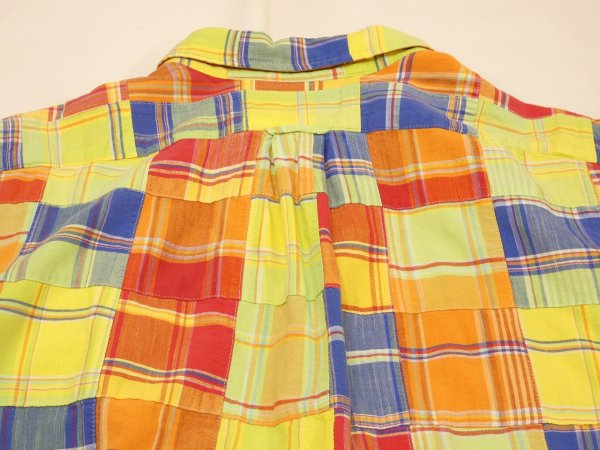 画像11: 90s 00s Polo Ralph Lauren CALDWELL PATCHWORK COTTON LOOP COLLAR S/S SHIRT BIG POLO (11)