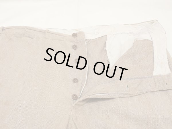 画像5: 30s 40s UNKNOWN COTTON HBT WORK TROUSERS PANTS  (5)