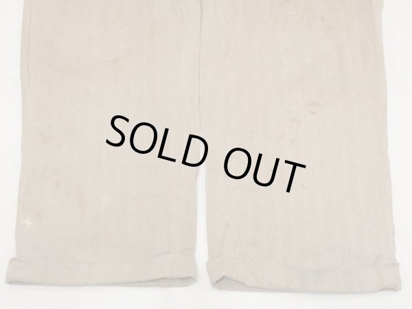 画像7: 30s 40s UNKNOWN COTTON HBT WORK TROUSERS PANTS  (7)