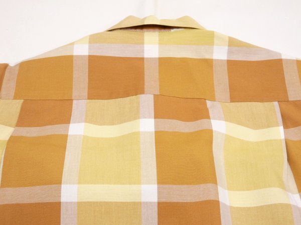 画像9: 60s TOWNLINE BLOCK CHECK SHIRT JAC DESIGN LOOP COLLAR S/S SHIRT (9)