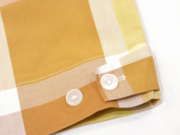 画像12: 60s TOWNLINE BLOCK CHECK SHIRT JAC DESIGN LOOP COLLAR S/S SHIRT (12)