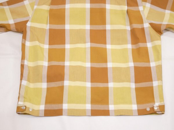 画像10: 60s TOWNLINE BLOCK CHECK SHIRT JAC DESIGN LOOP COLLAR S/S SHIRT (10)