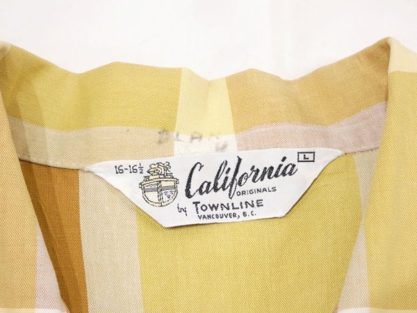 画像3: 60s TOWNLINE BLOCK CHECK SHIRT JAC DESIGN LOOP COLLAR S/S SHIRT (3)