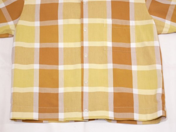 画像6: 60s TOWNLINE BLOCK CHECK SHIRT JAC DESIGN LOOP COLLAR S/S SHIRT (6)