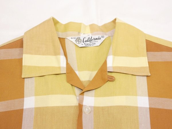 画像4: 60s TOWNLINE BLOCK CHECK SHIRT JAC DESIGN LOOP COLLAR S/S SHIRT (4)