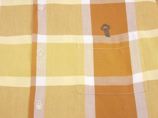 画像7: 60s TOWNLINE BLOCK CHECK SHIRT JAC DESIGN LOOP COLLAR S/S SHIRT (7)
