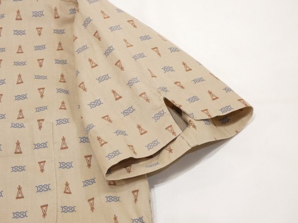 画像7: 60s NORRIS Casuals GRIEF KNOT & COMPASS PATTERN S/ S SHIRT (7)