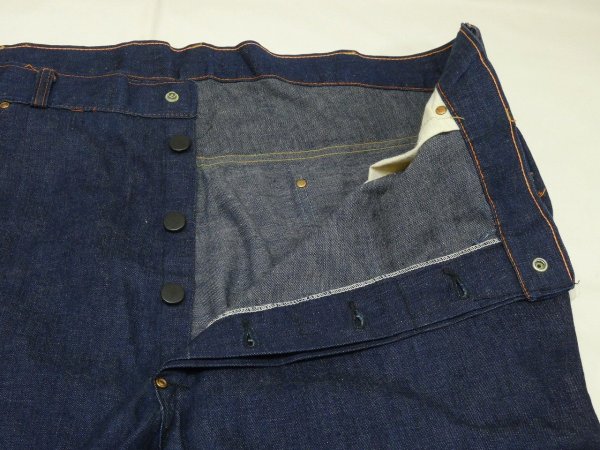 画像6: 40s Model DENIM PAINTER WORK PANTS with CROTCH RIVET (6)