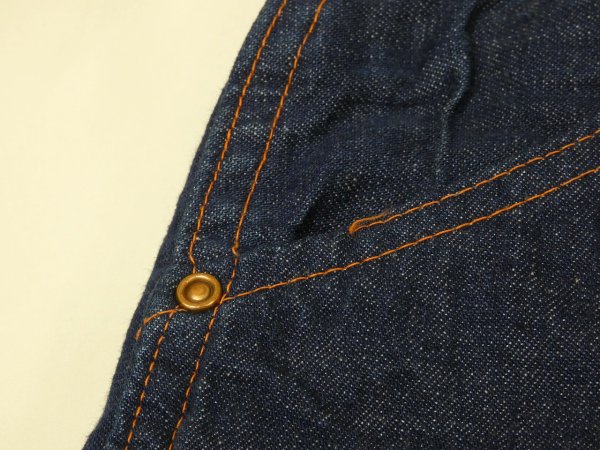 画像8: 40s Model DENIM PAINTER WORK PANTS with CROTCH RIVET (8)