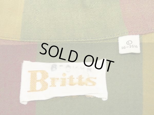 画像3: 60s Britt's BLOCK CHECK RAYON LOOP COLLAR BOX SHIRT (3)