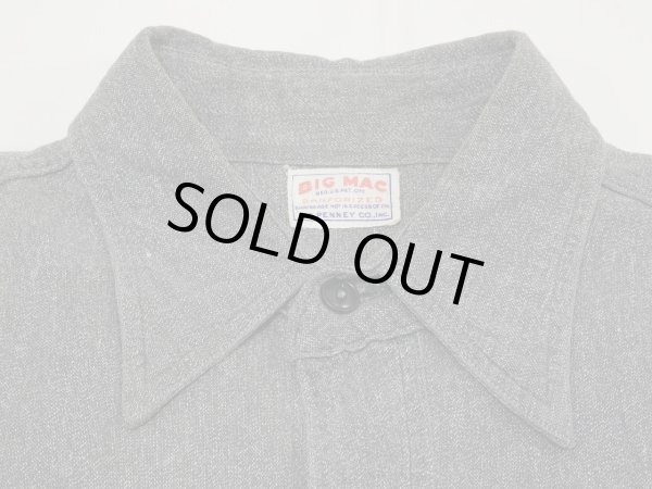 画像4: 50s JC PENNEY BIG MAC SALT&PEPER BLACK CHAMBRAY SHIRT (4)