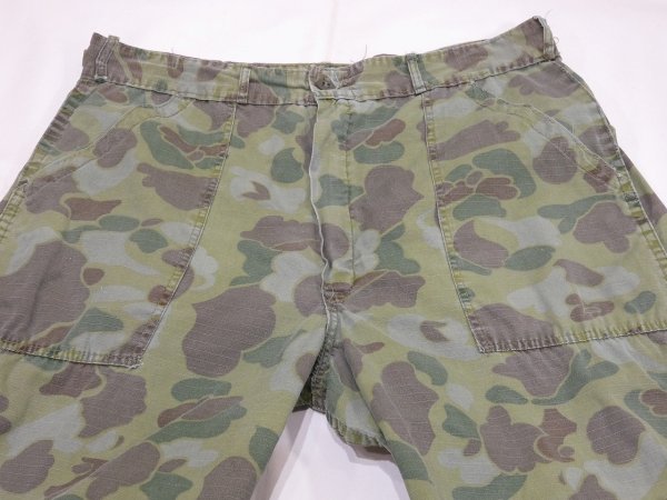 画像4: 60s UNKNOWN RIP STOP DUCK HUNTER FROG SKIN CAMO BAKER PANTS (4)