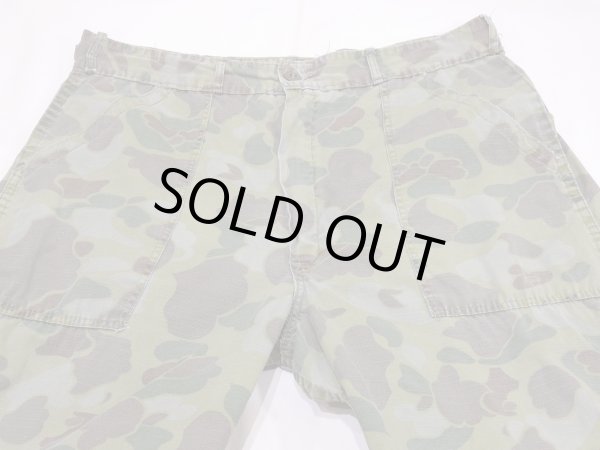 画像4: 60s UNKNOWN RIP STOP DUCK HUNTER FROG SKIN CAMO BAKER PANTS (4)