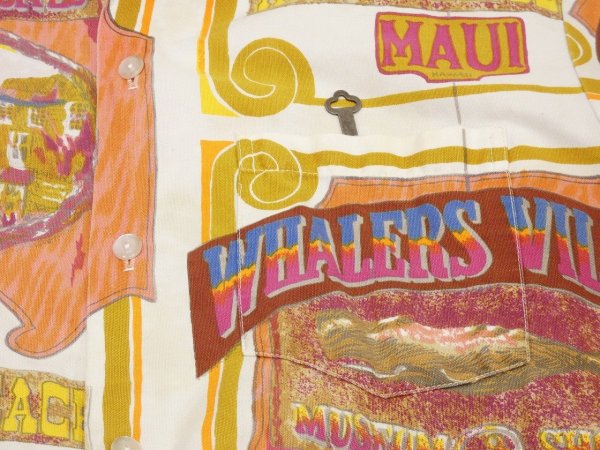 画像8: 60s MADE IN HAWAII ALL OVER PRINT COTTON S/S SHIRT HAWAIIAN (8)