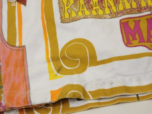 画像9: 60s MADE IN HAWAII ALL OVER PRINT COTTON S/S SHIRT HAWAIIAN (9)
