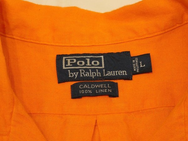画像3: 90s 00s Polo Ralph Lauren CALDWELL LINEN LOOP COLLAR S/S SHIRT  (3)