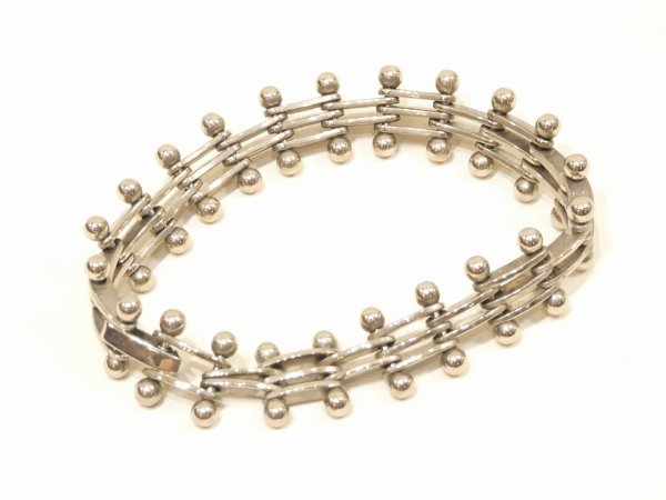 画像2: MEXICAN VINTAGE 925 SILVER DESIGN BRACELET (2)