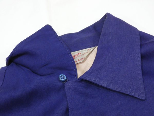 画像5: 50s Don Juan RAYON GABARDINE BOWLING SHIRT (5)