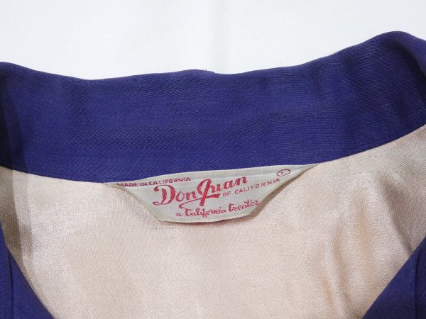 画像3: 50s Don Juan RAYON GABARDINE BOWLING SHIRT (3)