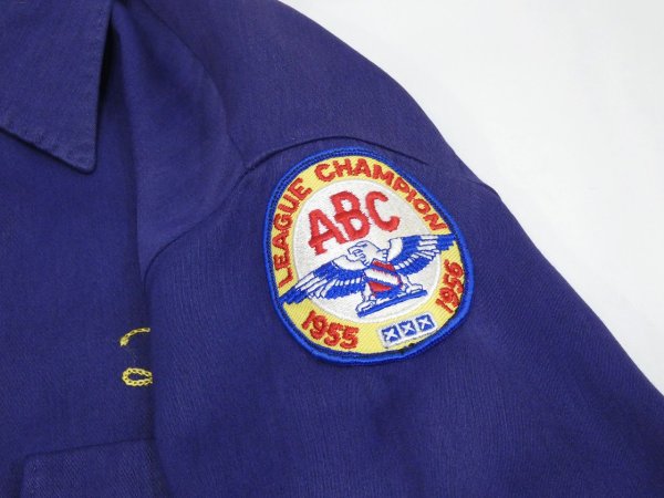 画像8: 50s Don Juan RAYON GABARDINE BOWLING SHIRT (8)